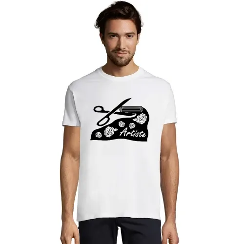 Mit Stoff und Schere zum Kunstprojekt Männer T-Shirt Mit Stoff und Schere zum Kunstprojekt T-Shirt