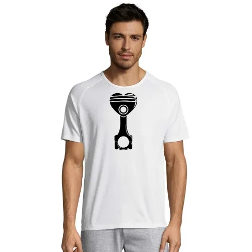 Motorkolben Herz Männer T-Shirt