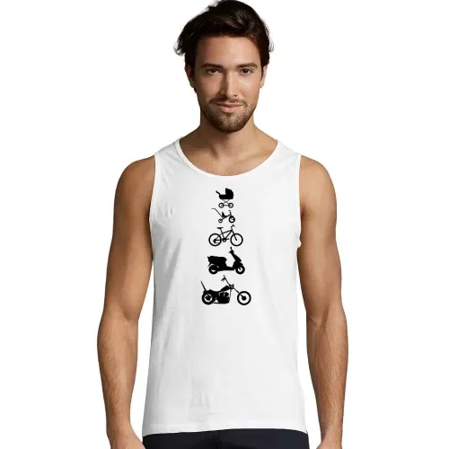 Motorrad Chopper Evolution Front T-Shirt Männer Justin