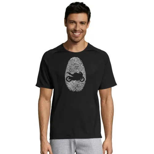 Motorrad Fingerabdruck Männer T-Shirt