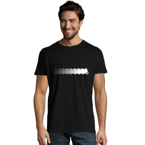 Motorrad schwarz weiß verlauf T-Shirt