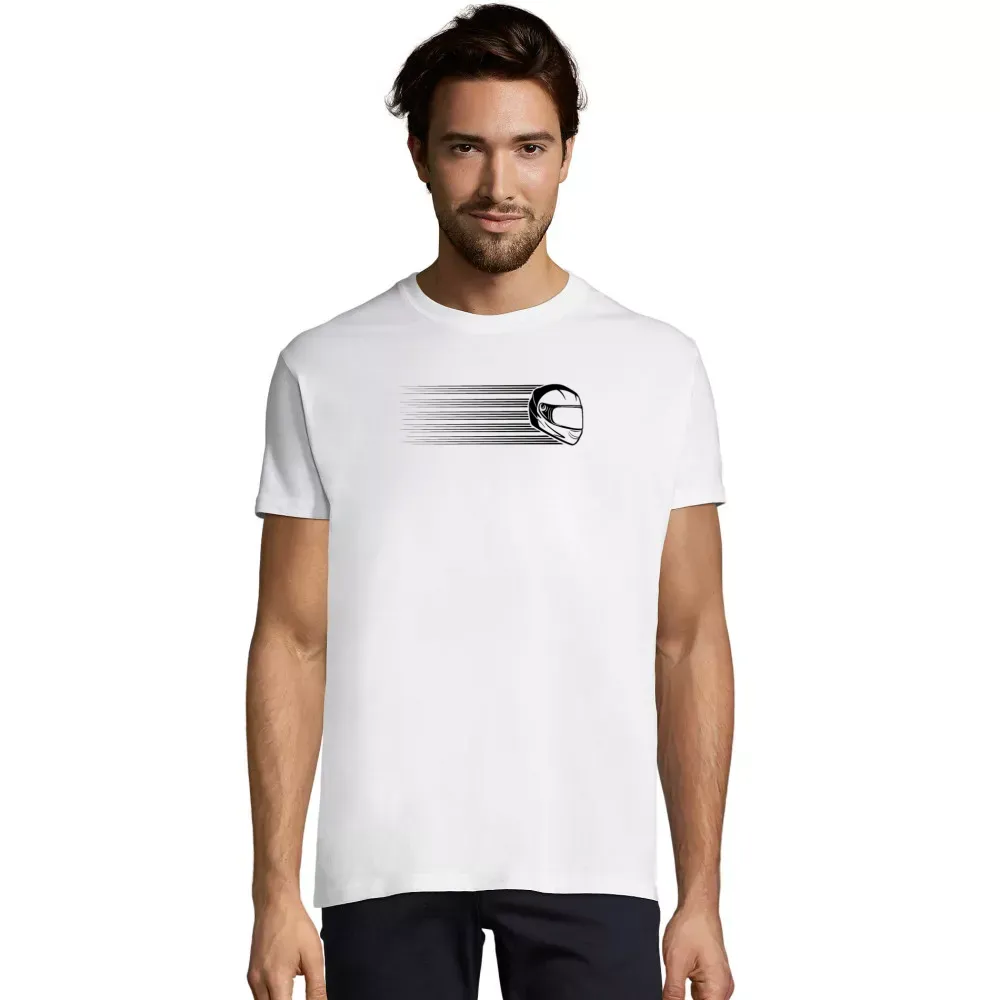  Männer T-Shirt mit Aufdruck 'Motorradfahrerin Rennmaschine Helm Vintage'
