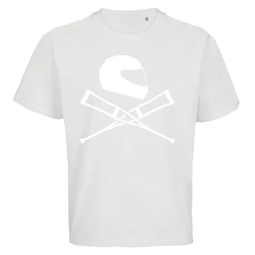 Motorradhelm mit Krücken Männer T-Shirt
