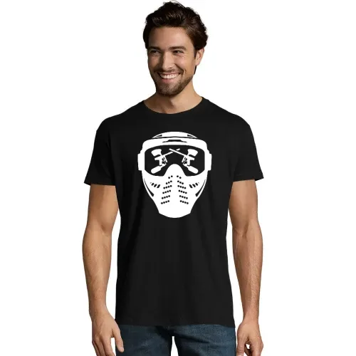 Paintball Maske mit Waffe Männer T-Shirt