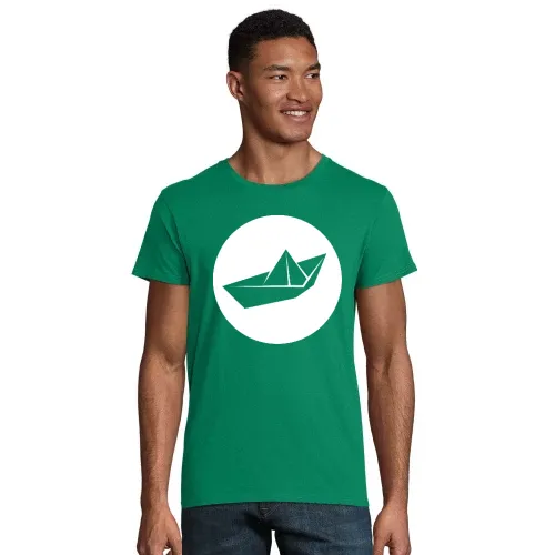 Papierschiff Origami Männer T-Shirt