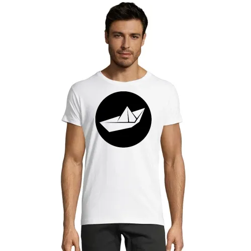 Papierschiff Origami Männer T-Shirt