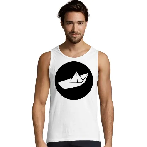 Papierschiff Origami Männer T-Shirt