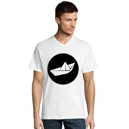 Papierschiff Origami Männer T-Shirt