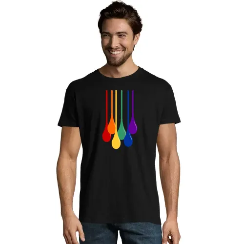 Regenbogen Tropfen Männer T-Shirt Regenbogen Tropfen T-Shirt