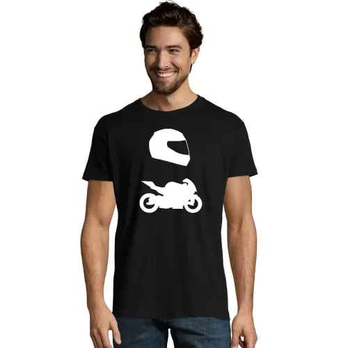 Rennmotorrad mit Helm T-Shirt
