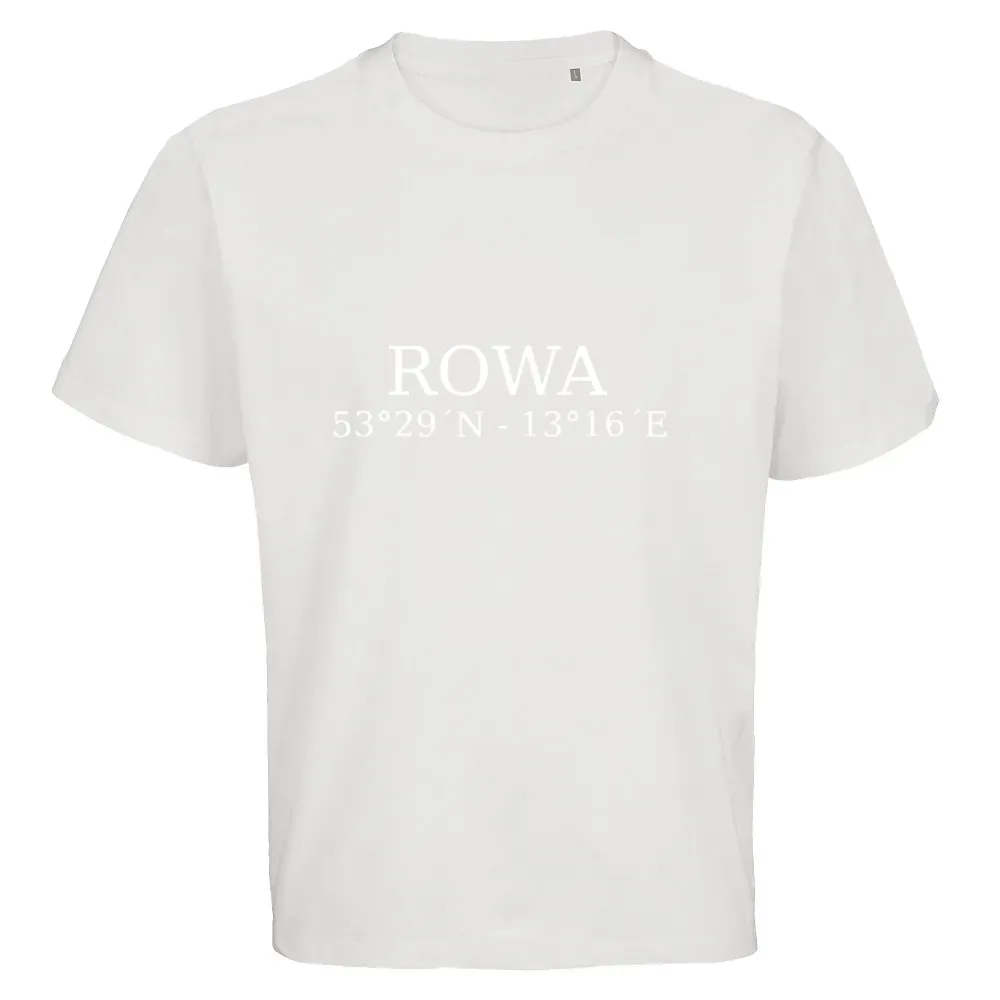  Männer T-Shirt mit Aufdruck 'Rowa Koordinaten'