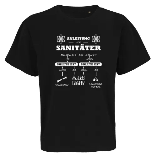 Sanitäter Anleitung Notfallsanitäter Checkliste Männer T-Shirt