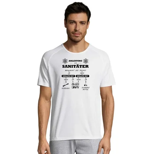 Sanitäter Anleitung Notfallsanitäter Checkliste Männer T-Shirt