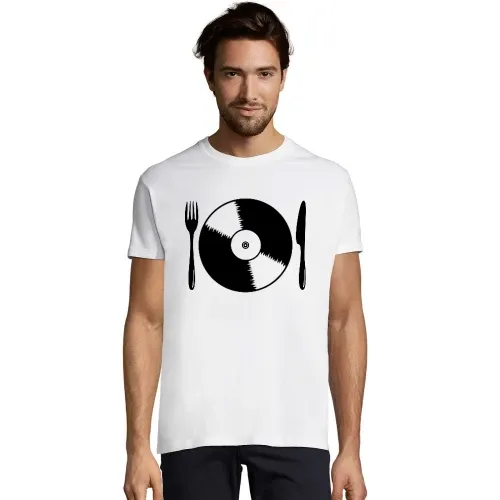 Schallplatte mit Besteck T-Shirt Männer Imperial