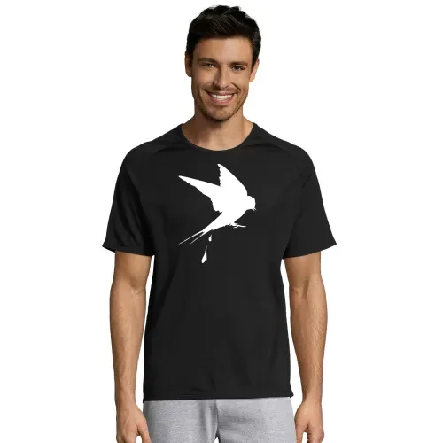 Scheißende Schwalbe T-Shirt Männer Sporty