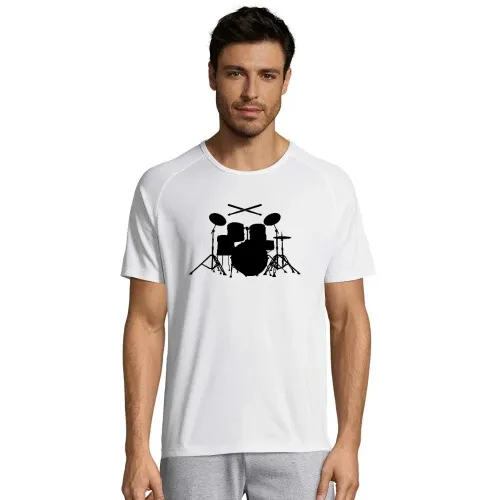 Schlagzeug mit Sticks Männer T-Shirt