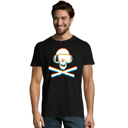 Ski Skulls mit Farbe 3D Männer T-Shirt Ski Skulls mit Farbe 3D T-Shirt
