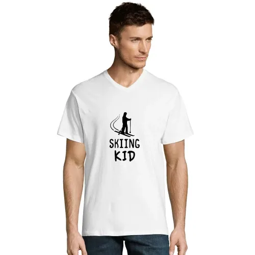 Skiing Kid Männer T-Shirt