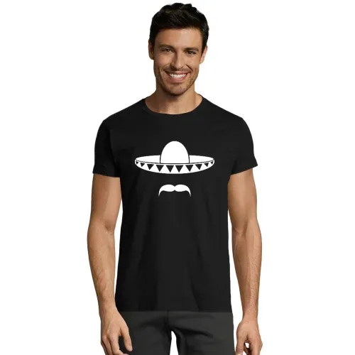 Sombrero mit Bart aus Mexiko Männer T-Shirt