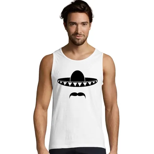 Sombrero mit Bart aus Mexiko Männer T-Shirt