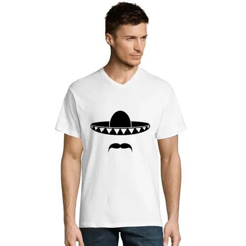 Sombrero mit Bart aus Mexiko Männer T-Shirt