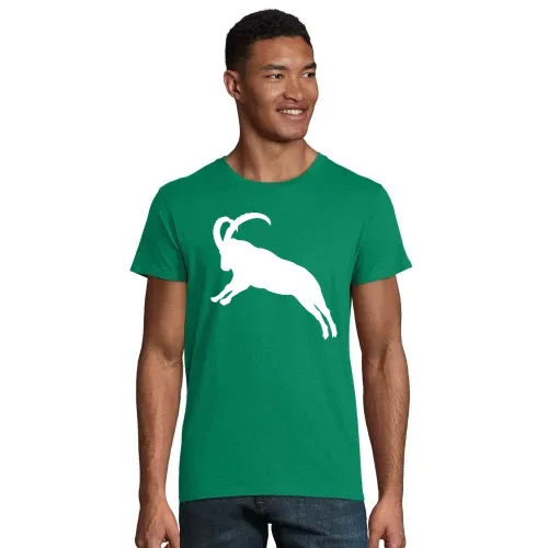 springender Steinbock T-Shirt Männer Crusader Bio