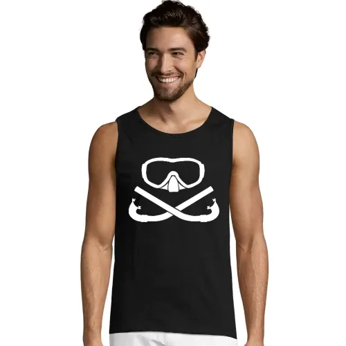 Taucherbrille mit gekreuzten Schnorchel Männer T-Shirt