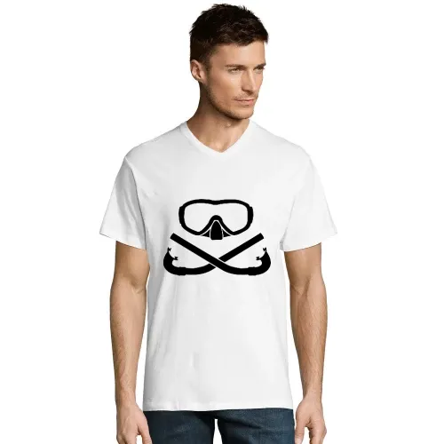 Taucherbrille mit gekreuzten Schnorchel Männer T-Shirt