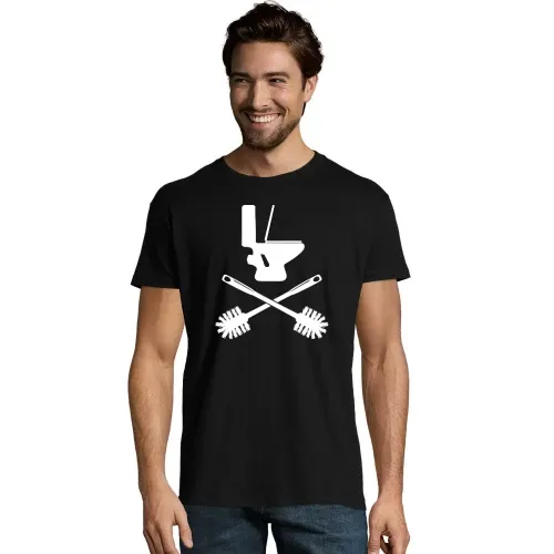Toilette mit Klobürste Männer T-Shirt