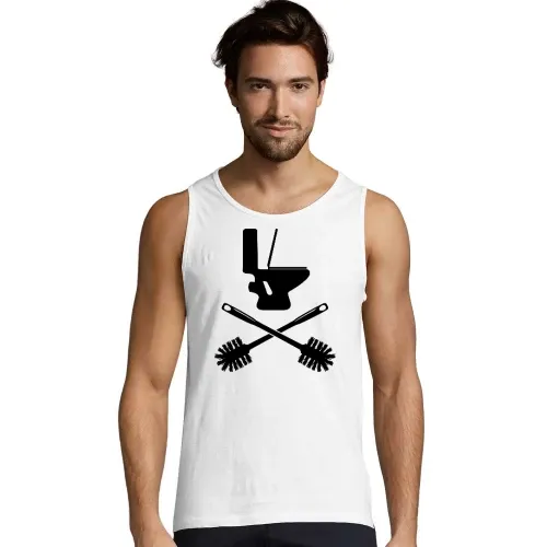 Toilette mit Klobürste T-Shirt Männer Justin