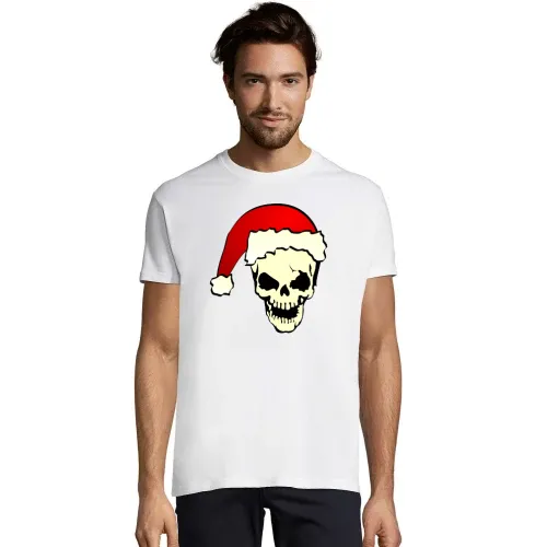 Totenkopf mit Weihnachtsmütze Männer T-Shirt Totenkopf mit Weihnachtsmütze T-Shirt