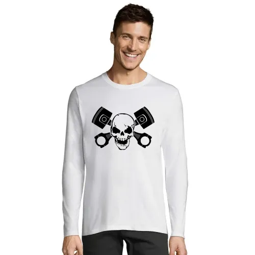 Totenschädel mit Motorkolben Männer T-Shirt