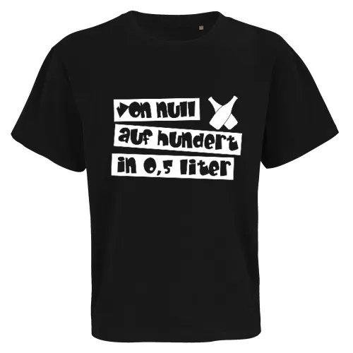 von null auf hundert in 0,5 liter Männer T-Shirt