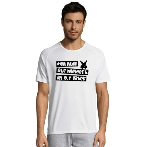 von null auf hundert in 0,5 liter Männer T-Shirt