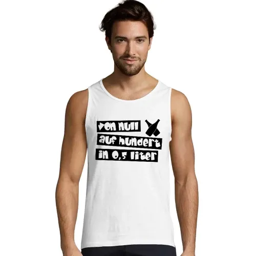 von null auf hundert in 0,5 liter Männer T-Shirt