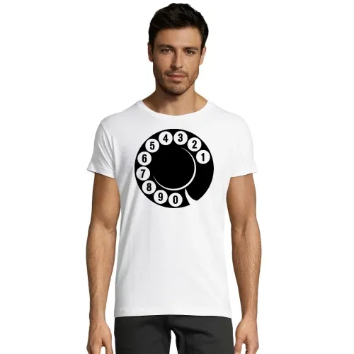Wählscheibe von alten Telefon Männer T-Shirt