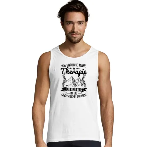 Wandern Sächsische Schweiz Berge Wanderer Therapie Männer T-Shirt