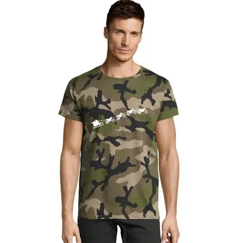 Weihnachtsschlitten aus fliegenden Enduros T-Shirt Männer Camo