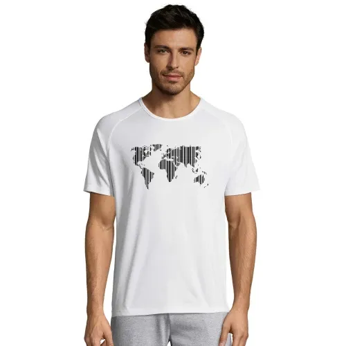 Welt als Barcode Männer T-Shirt