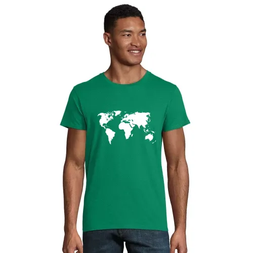 Weltkarte T-Shirt Männer Crusader Bio