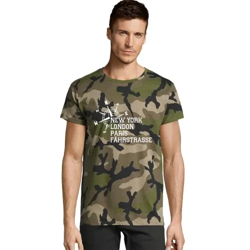 Weltstadt Fährstraße T-Shirt Männer Camo
