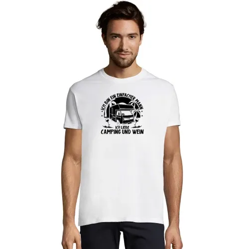 Wohnmobil Campingplatz Weintrinker Geschenkidee Männer T-Shirt