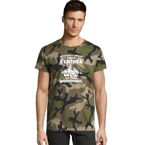 Wohnmobil Opa Rentner Camper Wohnwagen Womo Wowa Männer T-Shirt