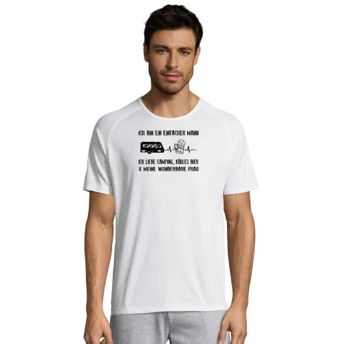 Wohnwagen Puls - Camper Liebt Camping Bier und Frau Männer T-Shirt