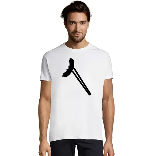 Wurst auf Grillzange Männer T-Shirt Wurst auf Grillzange T-Shirt