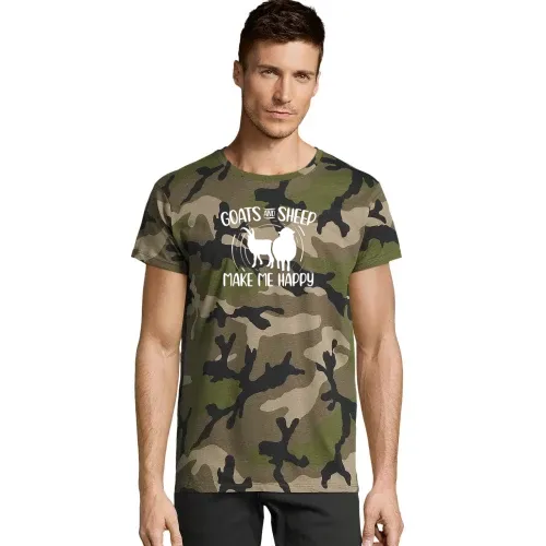 Ziegen und Schafe machen mich glücklich - Landwirt Männer T-Shirt