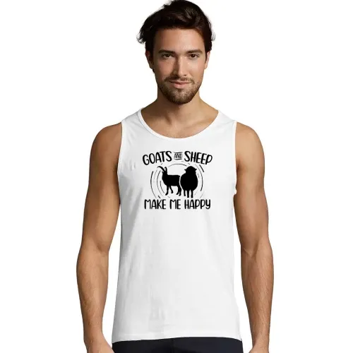 Ziegen und Schafe machen mich glücklich - Landwirt Männer T-Shirt