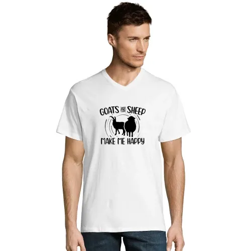 Ziegen und Schafe machen mich glücklich - Landwirt Männer T-Shirt