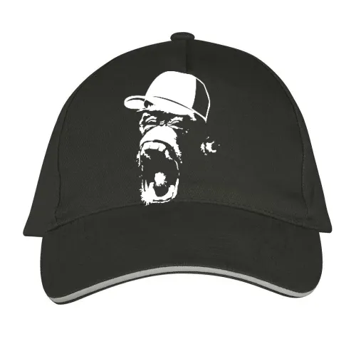 Affe mit Basecap Cap Sonstig. Long Beach