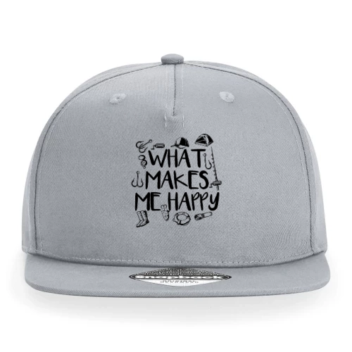 Angeln Angler Fischen Makes Me Happy Fisch Fishing Cap Sonstig. Snapback Rapper